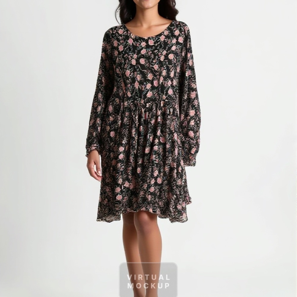 NWT Size 26 Plus Simply Be Smock Floral Dress